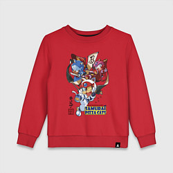 Детский свитшот Samurai pizza cats