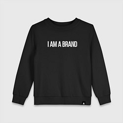 Свитшот хлопковый детский I am a brand, цвет: черный