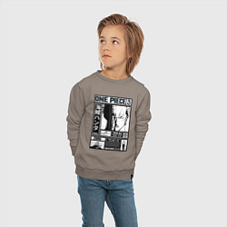 Свитшот хлопковый детский Легендарный Зоро - Ван Пис, цвет: утренний латте — фото 2