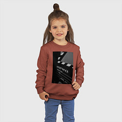 Свитшот хлопковый детский Режиссёрская хлопушка, цвет: кирпичный — фото 2