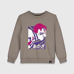 Свитшот хлопковый детский Клинок рассекающий демонов Акадза, цвет: утренний латте