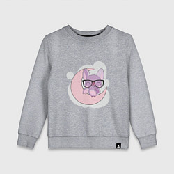 Свитшот хлопковый детский Спокойной ночи, цвет: меланж