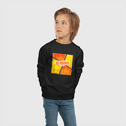 Свитшот хлопковый детский Аля иногда кокетничает со мной по-русски - Я знаю, цвет: черный — фото 2