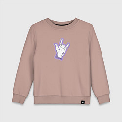 Свитшот хлопковый детский BTS Army Cool, цвет: пыльно-розовый
