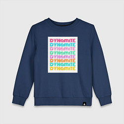 Свитшот хлопковый детский BTS Dynamite, цвет: тёмно-синий
