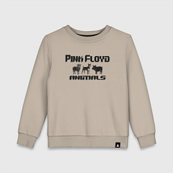Свитшот хлопковый детский Pink Floyd animals, цвет: миндальный