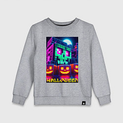 Свитшот хлопковый детский Halloween and Minecraft - collaboration, цвет: меланж