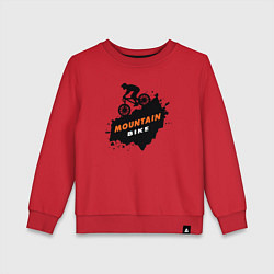 Свитшот хлопковый детский Горный велик, цвет: красный