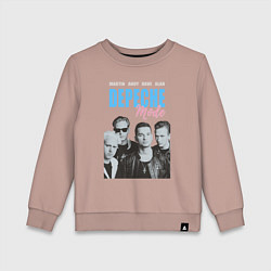 Свитшот хлопковый детский Depeche Mode Vintage, цвет: пыльно-розовый