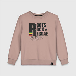 Свитшот хлопковый детский Корни рок регги, цвет: пыльно-розовый