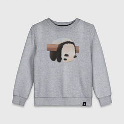 Свитшот хлопковый детский Панда спит на ветке, цвет: меланж