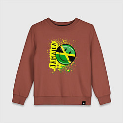 Свитшот хлопковый детский Jamaica smile, цвет: кирпичный