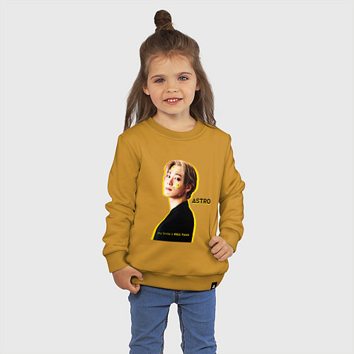 Детский свитшот Улыбка astro / Горчичный – фото 3