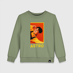Свитшот хлопковый детский Astro ЧжинЧжин, цвет: авокадо