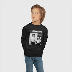 Свитшот хлопковый детский Jungkook bts seven, цвет: черный — фото 2