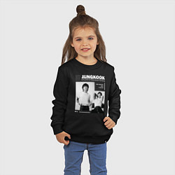 Свитшот хлопковый детский Jungkook bts seven, цвет: черный — фото 2