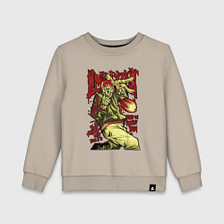 Свитшот хлопковый детский Limp Bizkit skull, цвет: миндальный