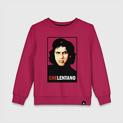 Свитшот хлопковый детский Che guevara - Chelentano, цвет: маджента