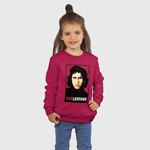 Детский свитшот Che guevara - Chelentano / Маджента – фото 3