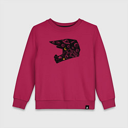 Свитшот хлопковый детский Космический кемпер, цвет: маджента
