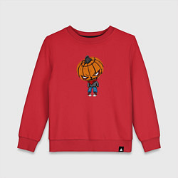 Свитшот хлопковый детский Sigma boy is Halloween, цвет: красный