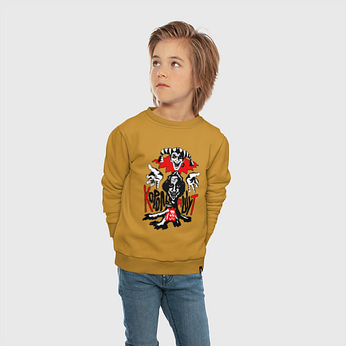 Детский свитшот Король и шут - пень / Горчичный – фото 4