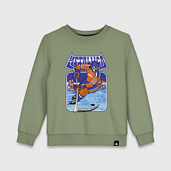 Свитшот хлопковый детский Metallica - hockey, цвет: авокадо