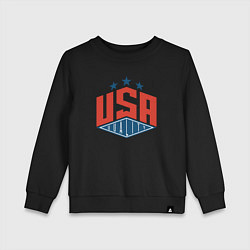 Свитшот хлопковый детский Качество США, цвет: черный