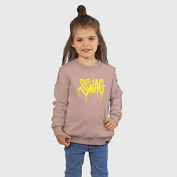Свитшот хлопковый детский Swag, цвет: пыльно-розовый — фото 2