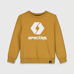 Свитшот хлопковый детский Spectre divide logo, цвет: горчичный