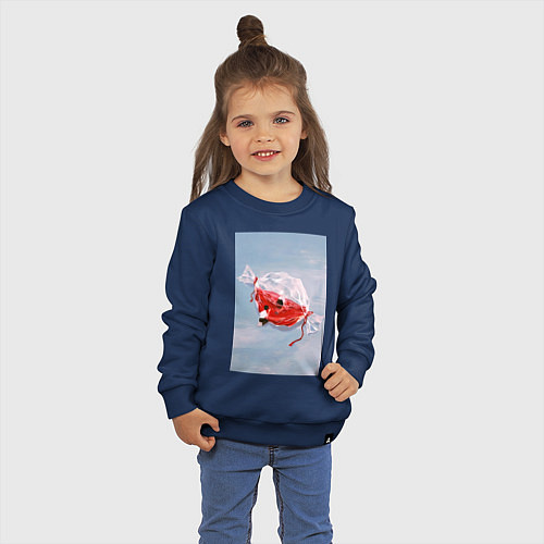 Детский свитшот Евангелион Синдзи Икари Рей Аянами / Тёмно-синий – фото 3