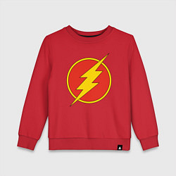 Свитшот хлопковый детский Flash logo, цвет: красный