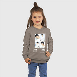 Свитшот хлопковый детский Han stray kids cute, цвет: утренний латте — фото 2