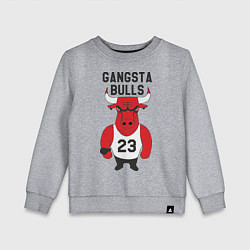 Свитшот хлопковый детский Gangsta Bulls 23, цвет: меланж
