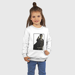 Свитшот хлопковый детский Что в коробке Brad Pitt, цвет: белый — фото 2