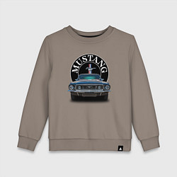 Свитшот хлопковый детский Форд Мустанг 1964-1973 годов, цвет: утренний латте