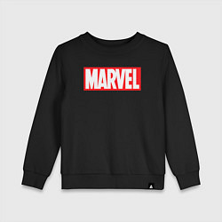 Свитшот хлопковый детский Marvel logo, цвет: черный