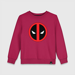 Свитшот хлопковый детский Deadpool logo, цвет: маджента