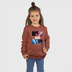 Свитшот хлопковый детский Звездные войны - Пробуждение силы, цвет: кирпичный — фото 2