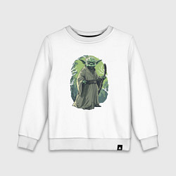 Свитшот хлопковый детский Йода - Звездные войны, цвет: белый