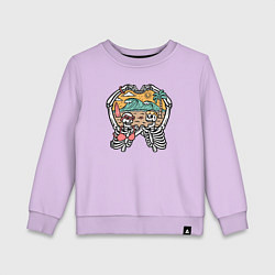 Свитшот хлопковый детский Summer love, цвет: лаванда