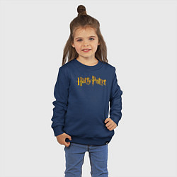 Свитшот хлопковый детский Harry Potter golden logo, цвет: тёмно-синий — фото 2