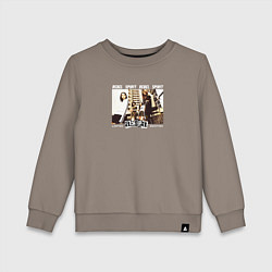 Свитшот хлопковый детский Aespa girl group, цвет: утренний латте