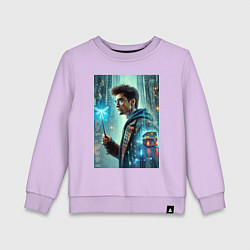Свитшот хлопковый детский Harry Potter - urban style, цвет: лаванда
