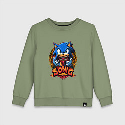 Свитшот хлопковый детский Sonicexe, цвет: авокадо