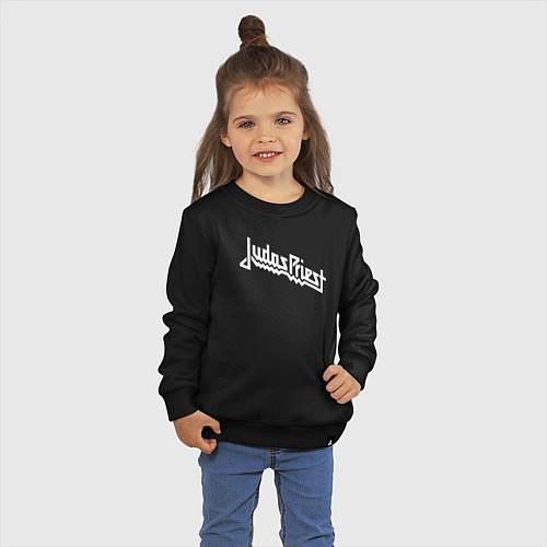 Детский свитшот Judas Priest - logo / Черный – фото 3