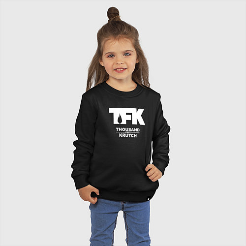 Детский свитшот Thousand Foot Krutch - logo / Черный – фото 3