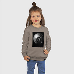 Свитшот хлопковый детский Дарт Вейдер звезда смерти, цвет: утренний латте — фото 2