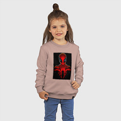 Свитшот хлопковый детский Человек паук майлз моралес, цвет: пыльно-розовый — фото 2