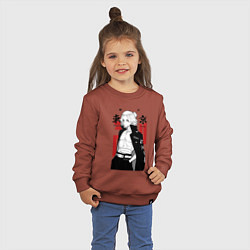 Свитшот хлопковый детский Токийские мстители Мандзиро, цвет: кирпичный — фото 2